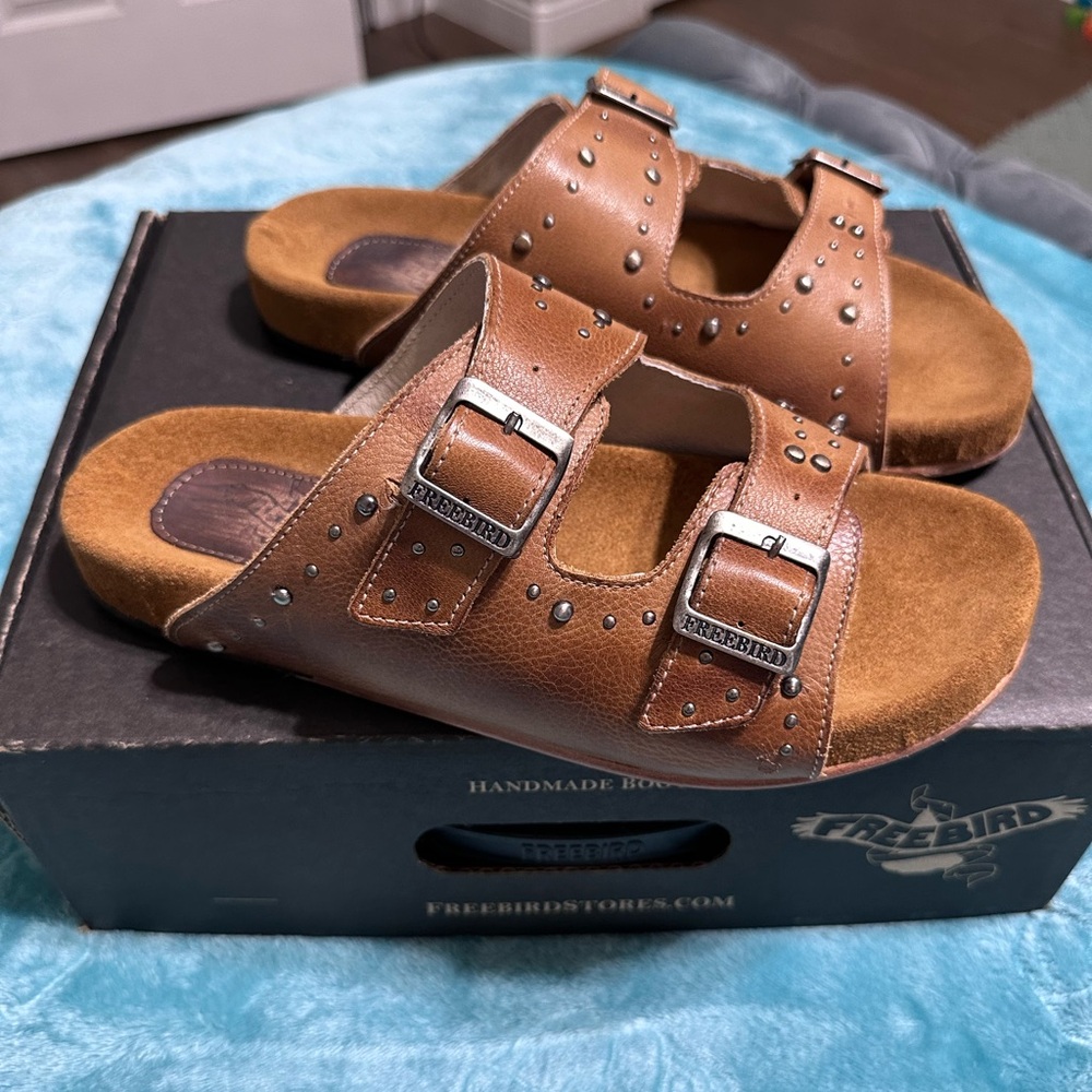 Freebird Asher Wheat NEW IN BOX leather sandal size 8.5-9